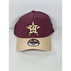 New Era Houston Astros MLB 9FORTY A-Frame Moleskin Crown Adjustable Hat Cap NWT